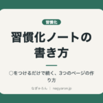習慣化ノートの書き方